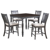 Wiley 5-piece Square Counter Height Dining Set Grey